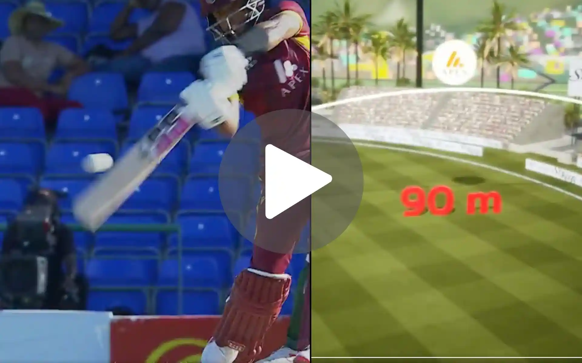 [Watch] Shai Hope Smashes a Mammoth 90-Meter Six To Stun Rishad Hossain In 1st ODI